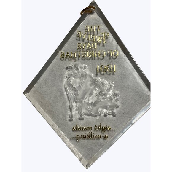 Hallmark Keepsake Ornament 1991 Twelve Days Of Christmas Eight Maids A-Milking A - Picture 7 of 10